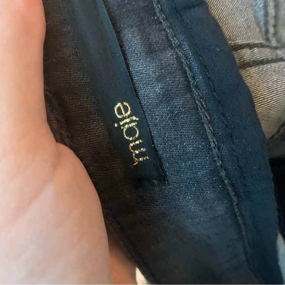 Maje Grey Skinny Jean Embroidered Back Pockets 38 - Picture 3 of 13